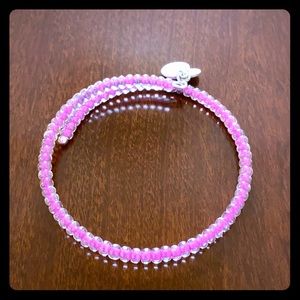 Alex and Ani pink beaded wrap bracelet